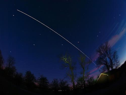 Long Exposure photo of a visible ISS pass. Credit: Mark Humpage Source: www.meteorwatch.org 
