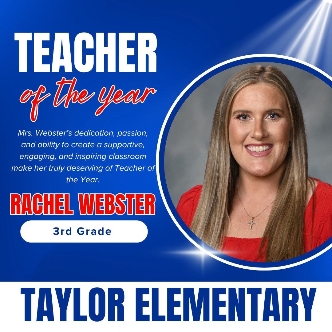 Congratulations to Mrs. Webster, our Teacher of the Year!